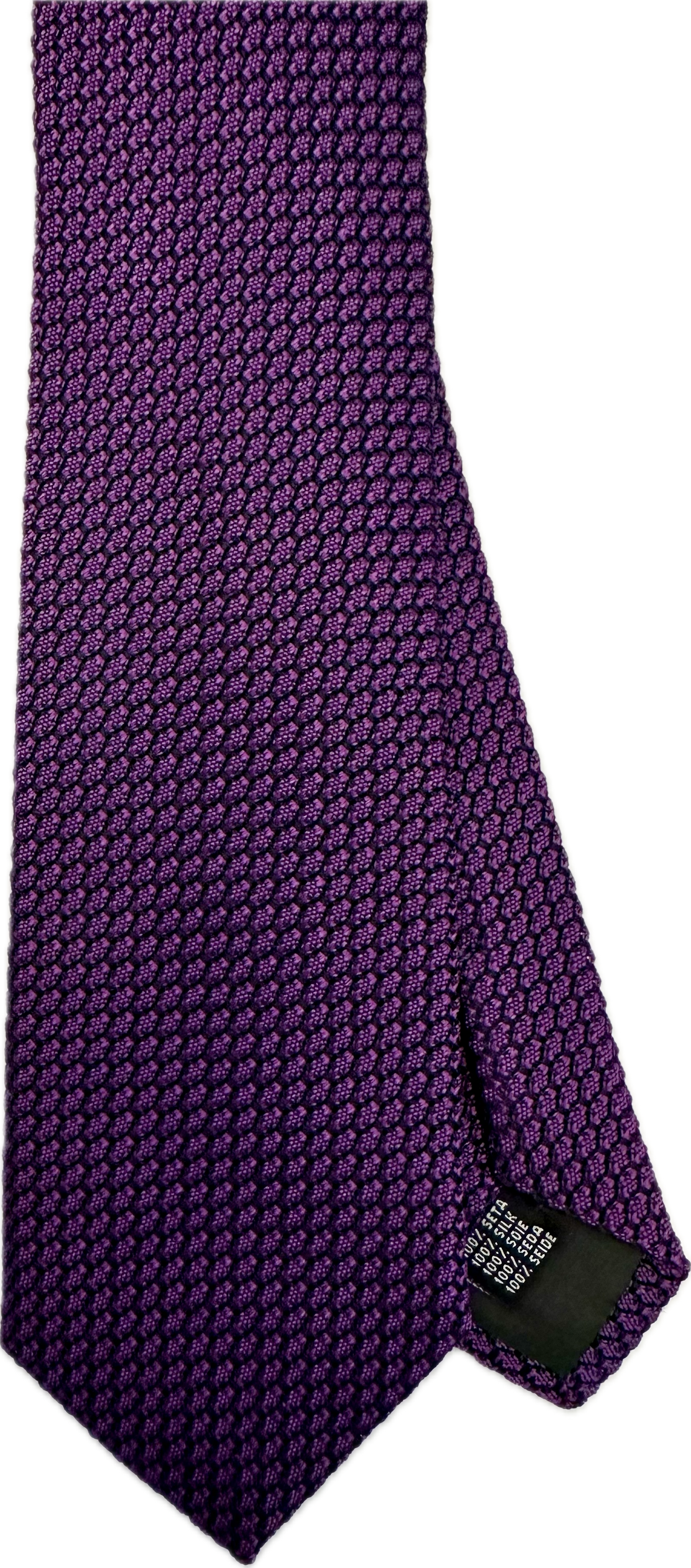 Cravatta seta grenadine viola Monsieur