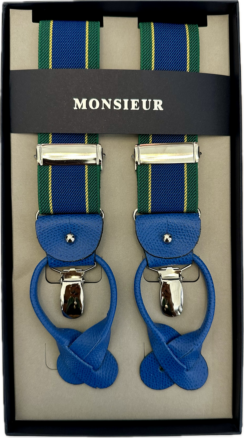 Bretelle barathea moirè blu royal Albert Thurston