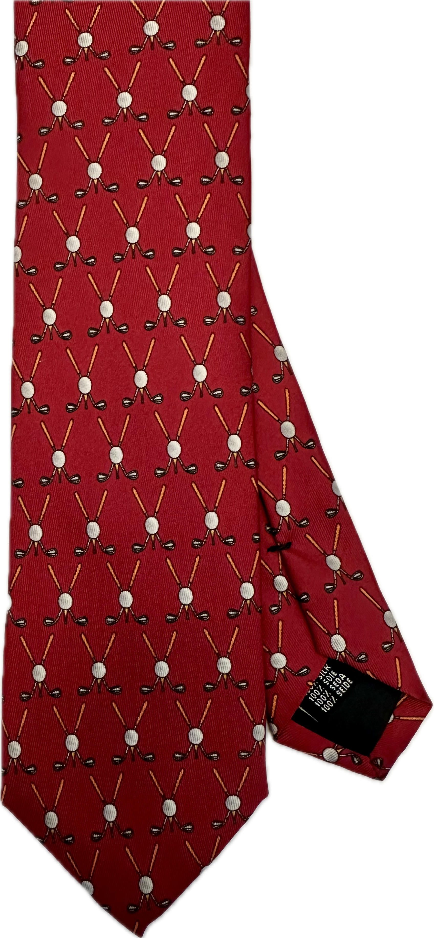 Cravatta seta golfista rossa scura Monsieur