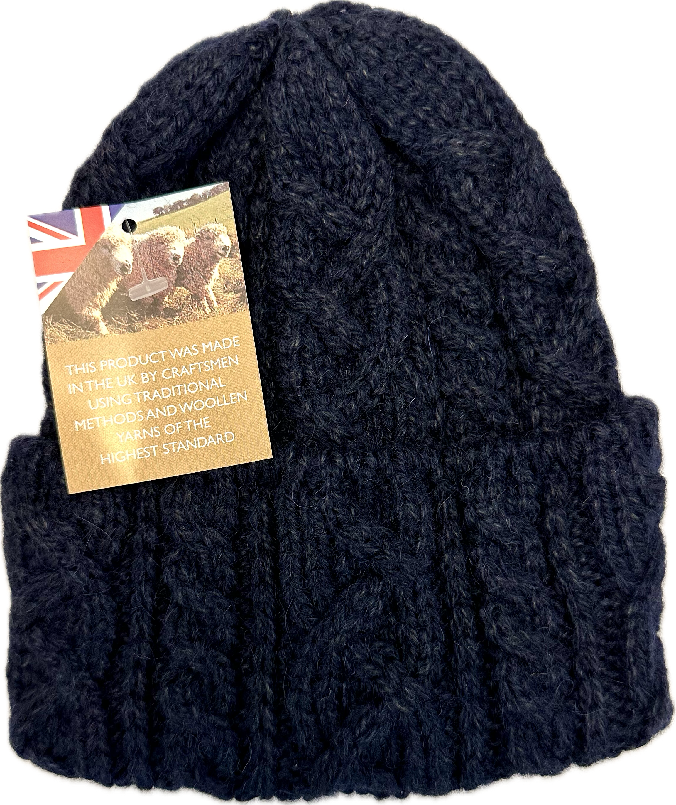 Cuffia treccia alpaca navy Highland2000