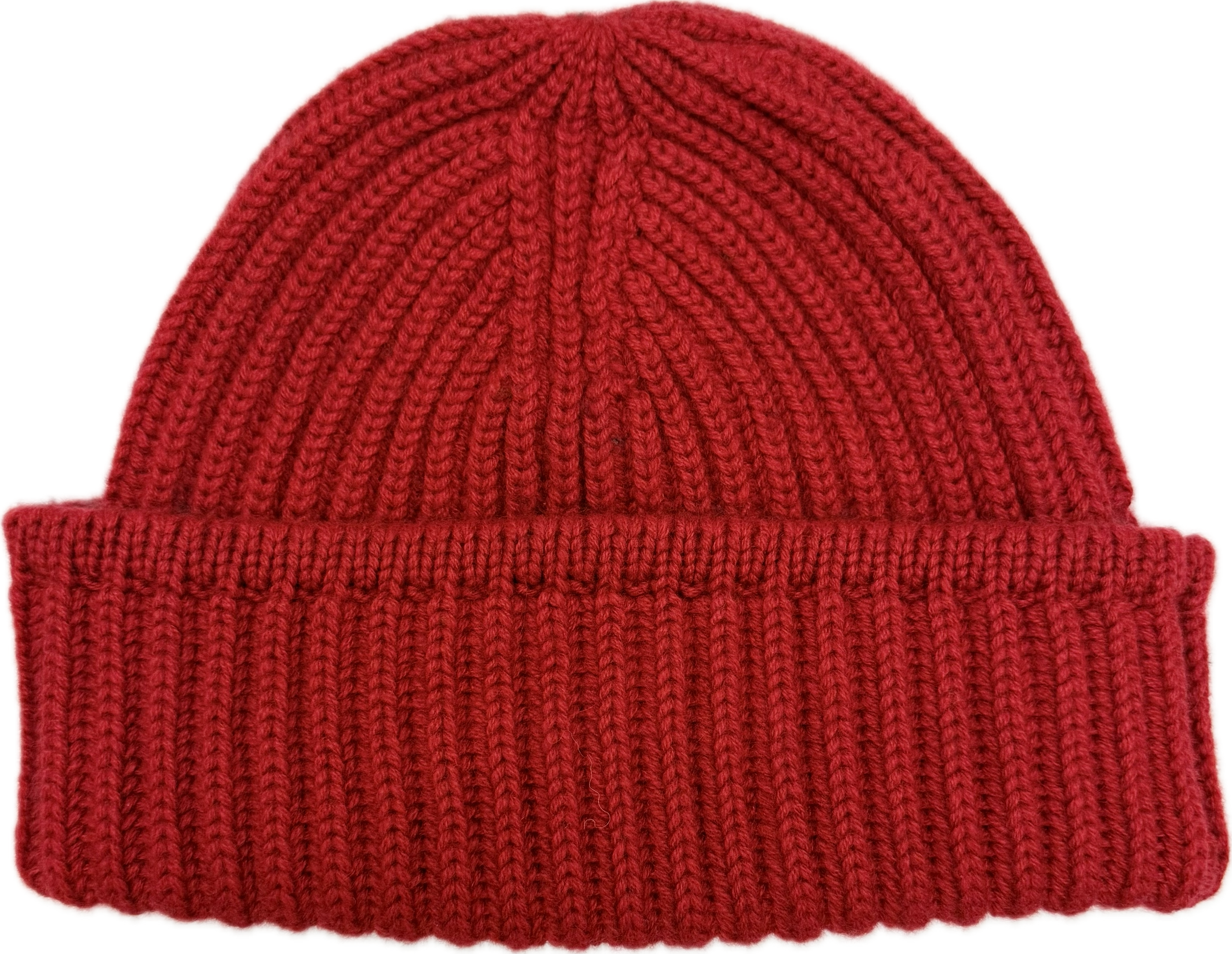 Cuffia pesante costa inglese cashmere rossa Monsieur