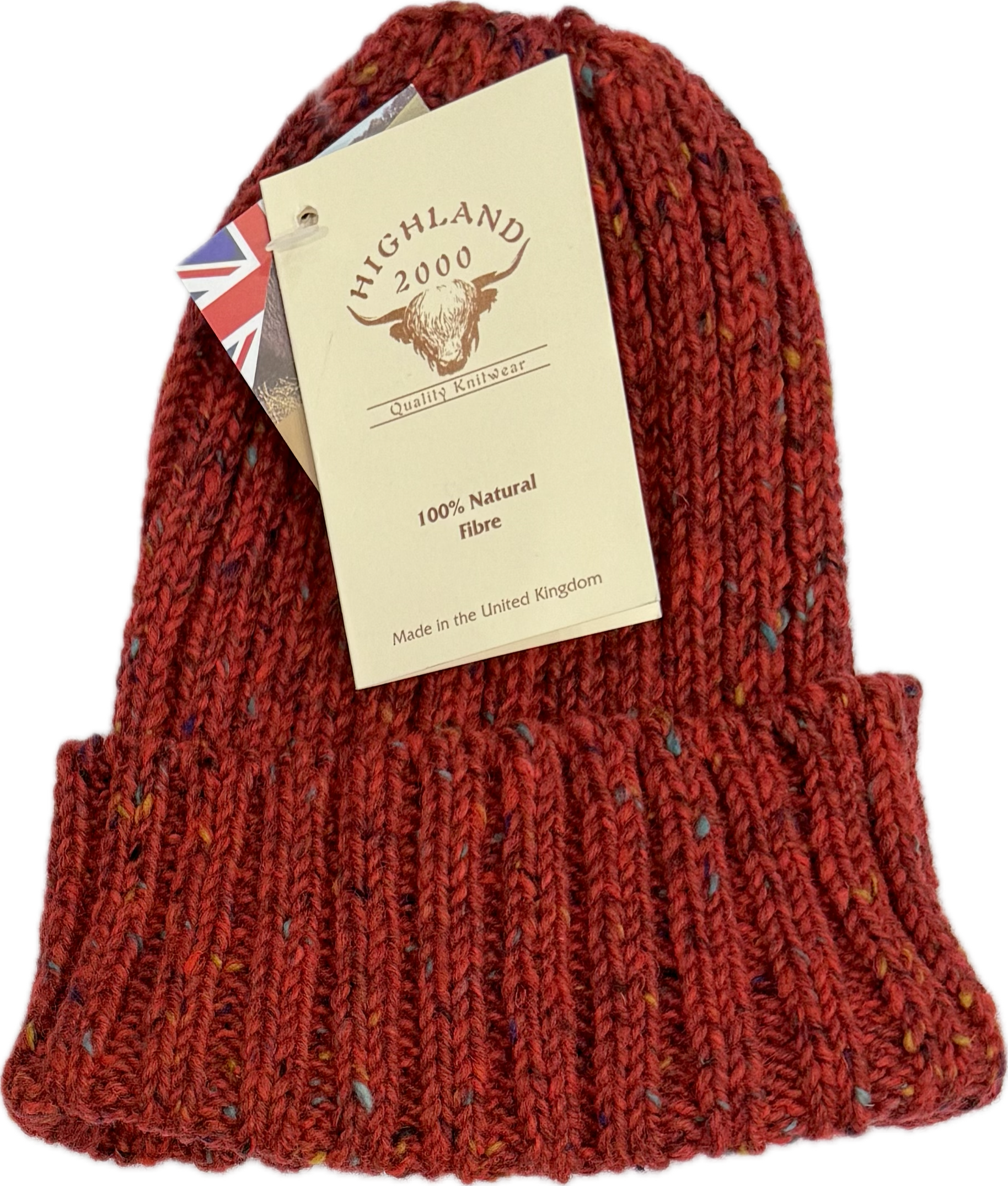 Cuffia coste donegal lana rossa Highland2000