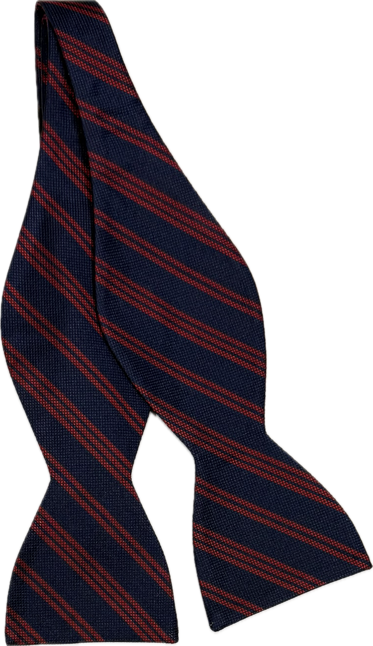 Self bow tie seta regimental rosso blu Monsieur