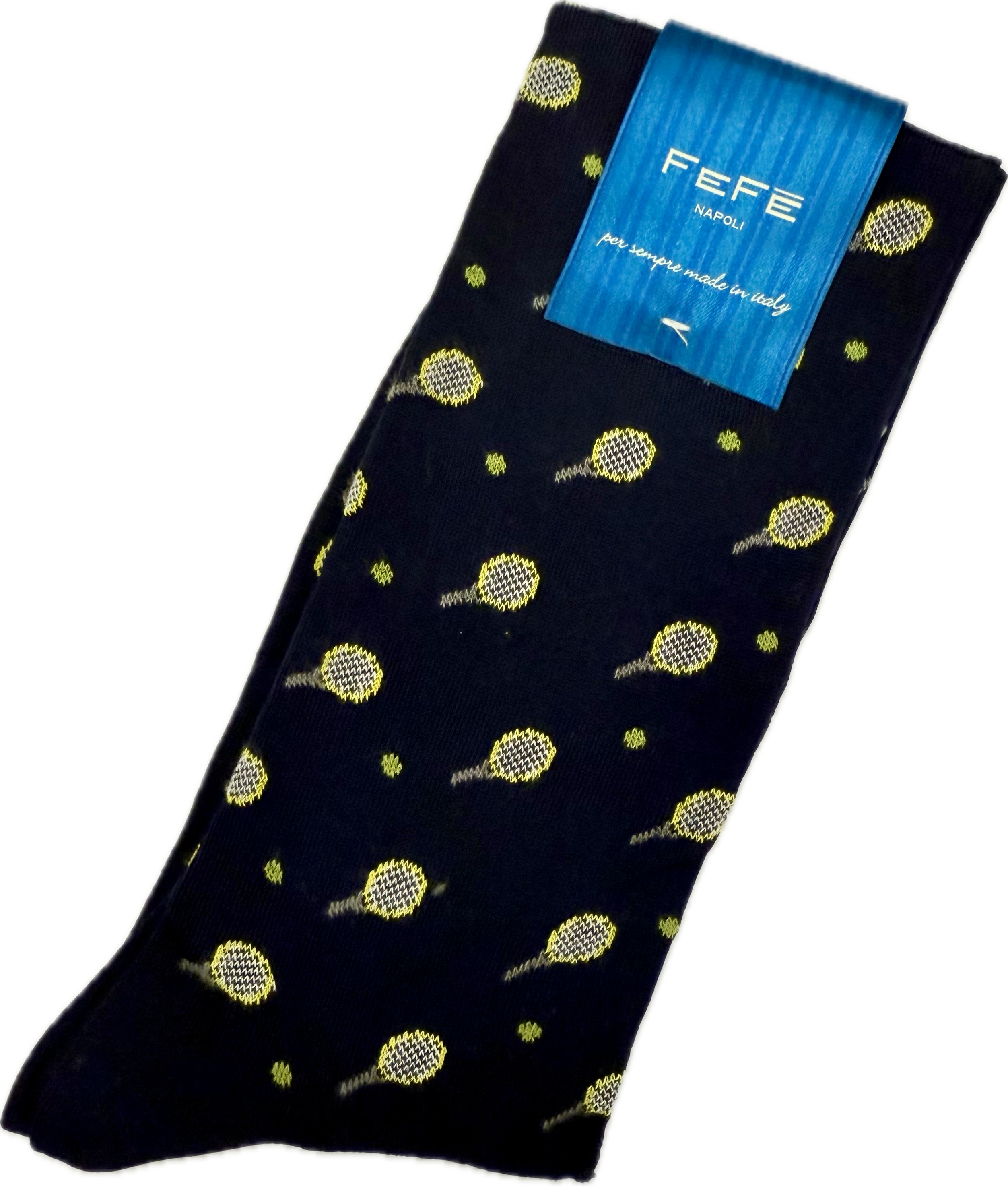 Calze lunghe fantasia tennis blu Fefè