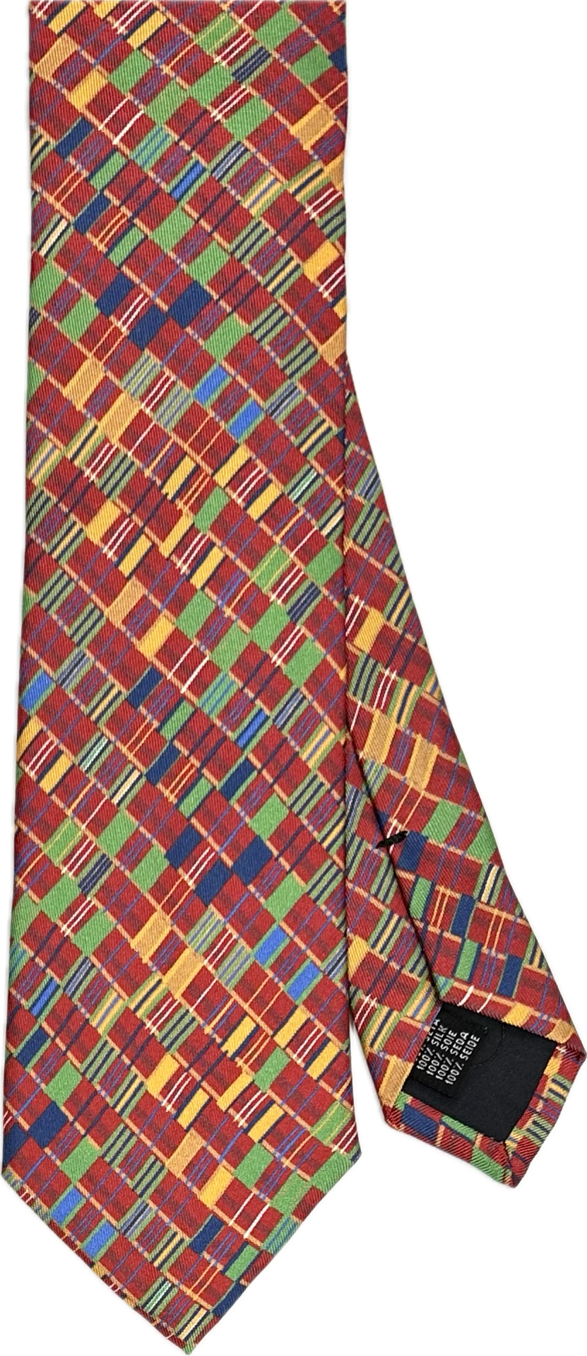Cravatta seta new madras rossa Monsieur