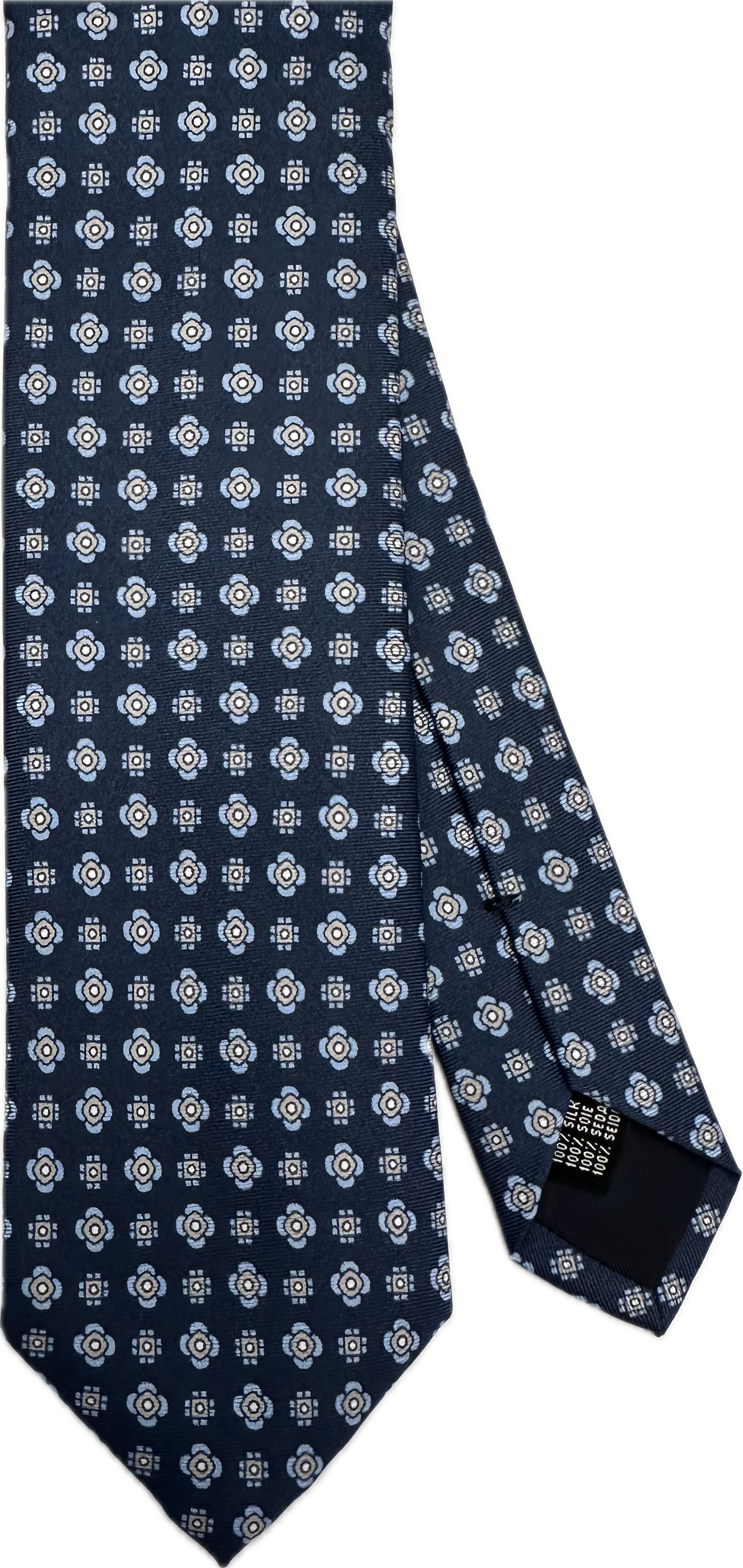 Cravatta seta fantasia blu celeste Monsieur