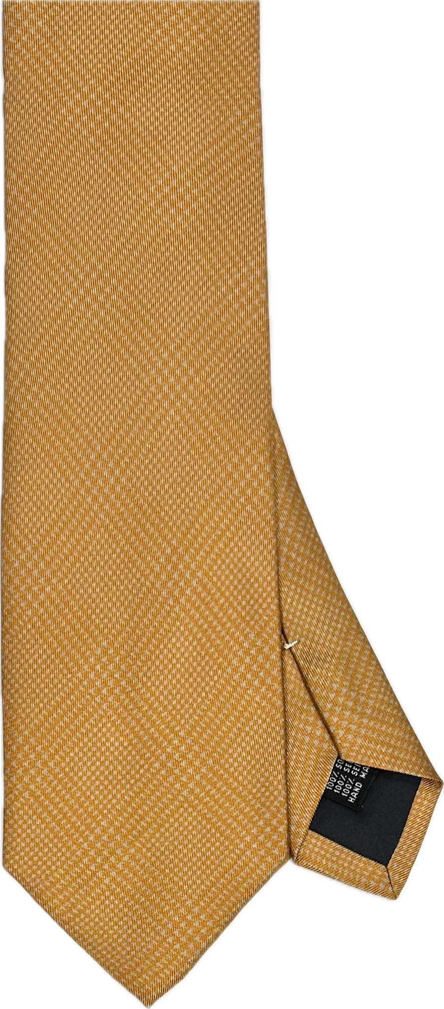 Cravatta seta fantasia prince of Wales arancio Monsieur
