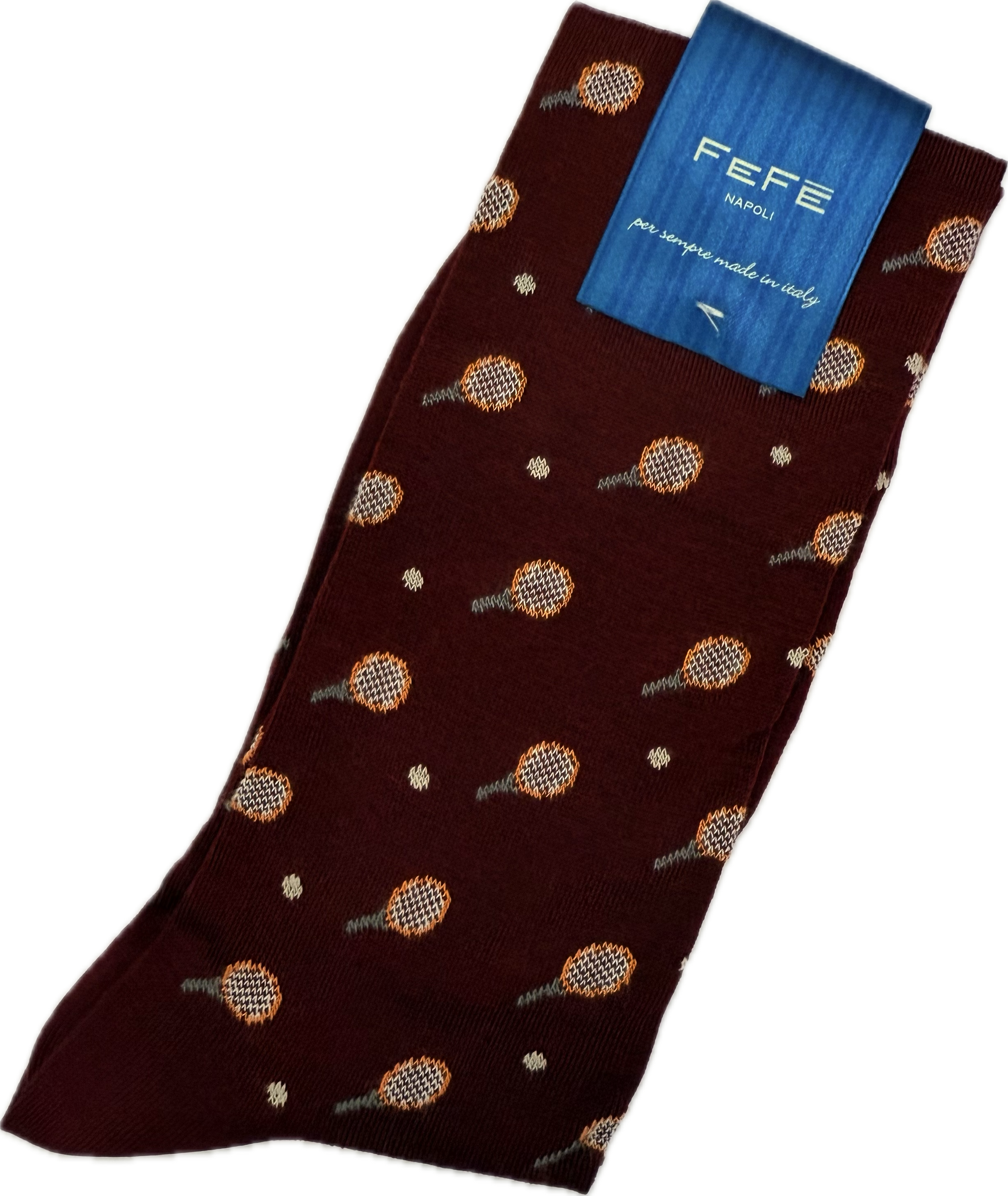 Calze lunghe fantasia tennis bordeaux Fefè
