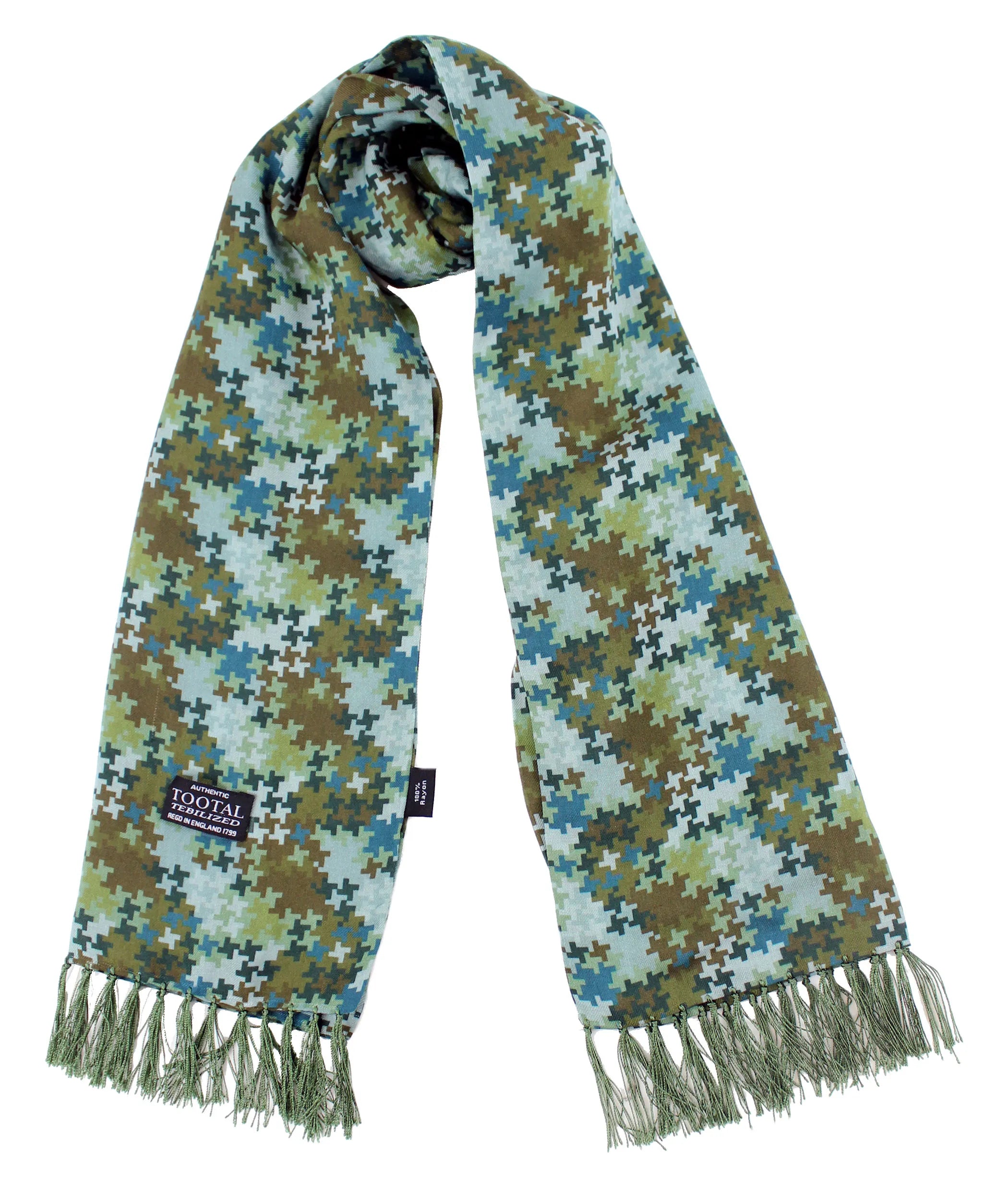 Sciarpa rayon disegno Camo verde Tootal