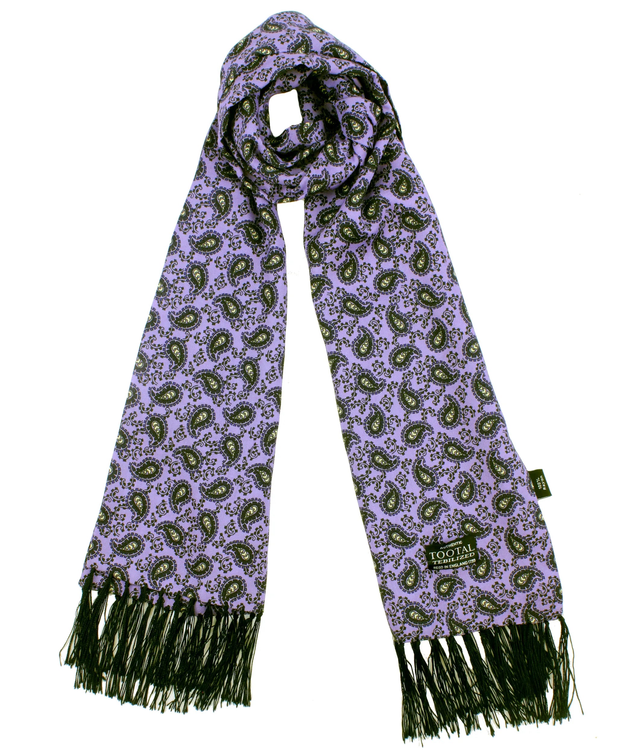 Sciarpa rayon paisley viola Tootal