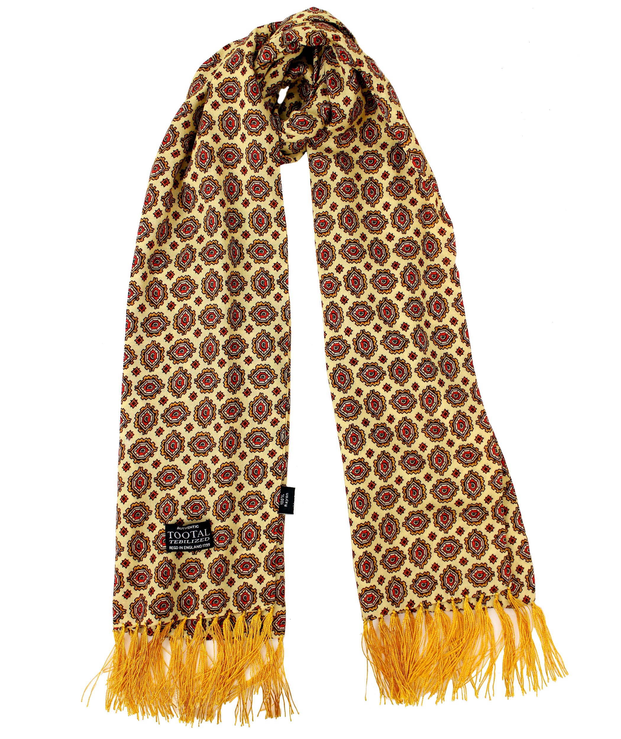 Sciarpa rayon medaglioni gialla Tootal