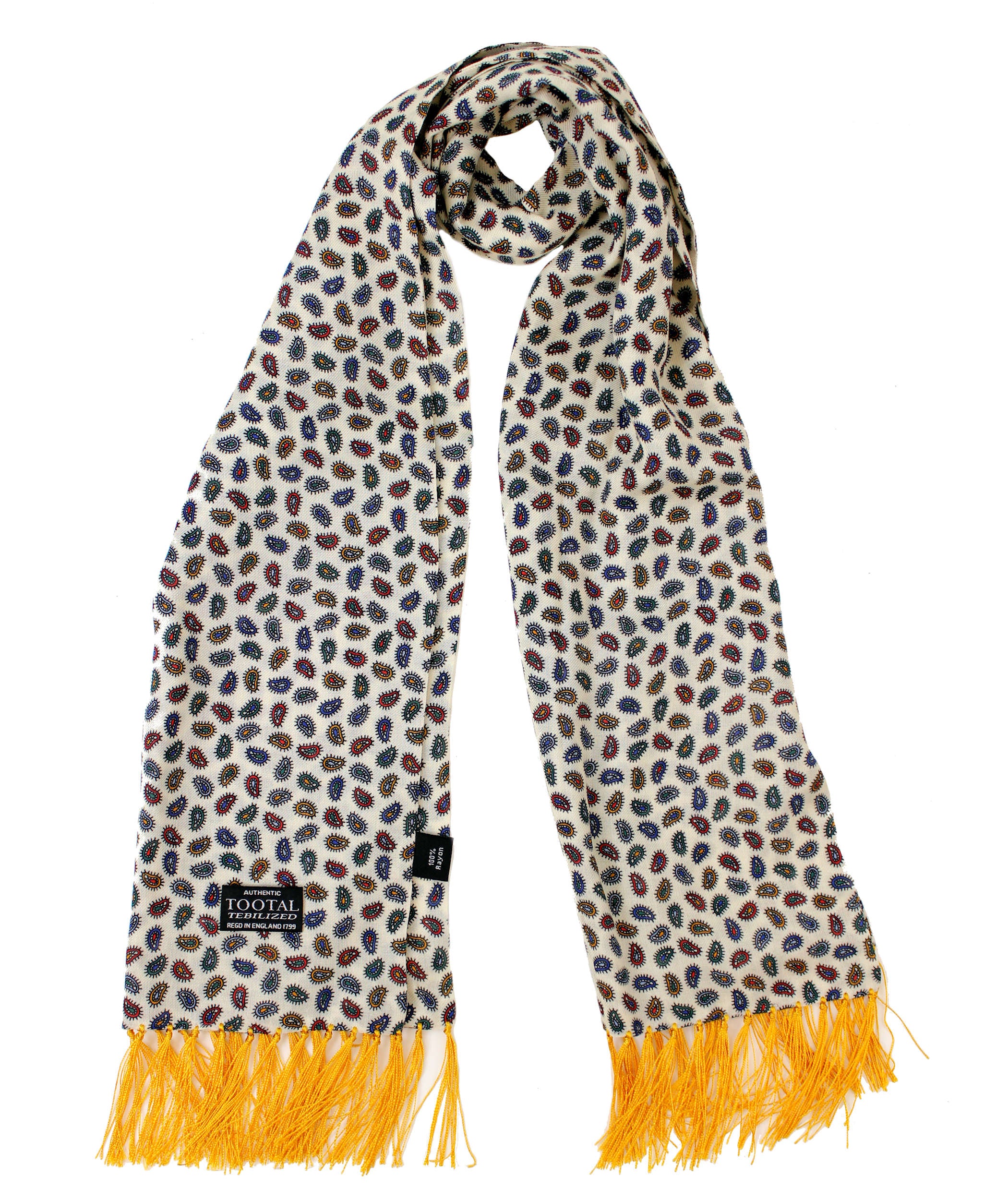 Sciarpa rayon fantasia micro paisley cream Tootal