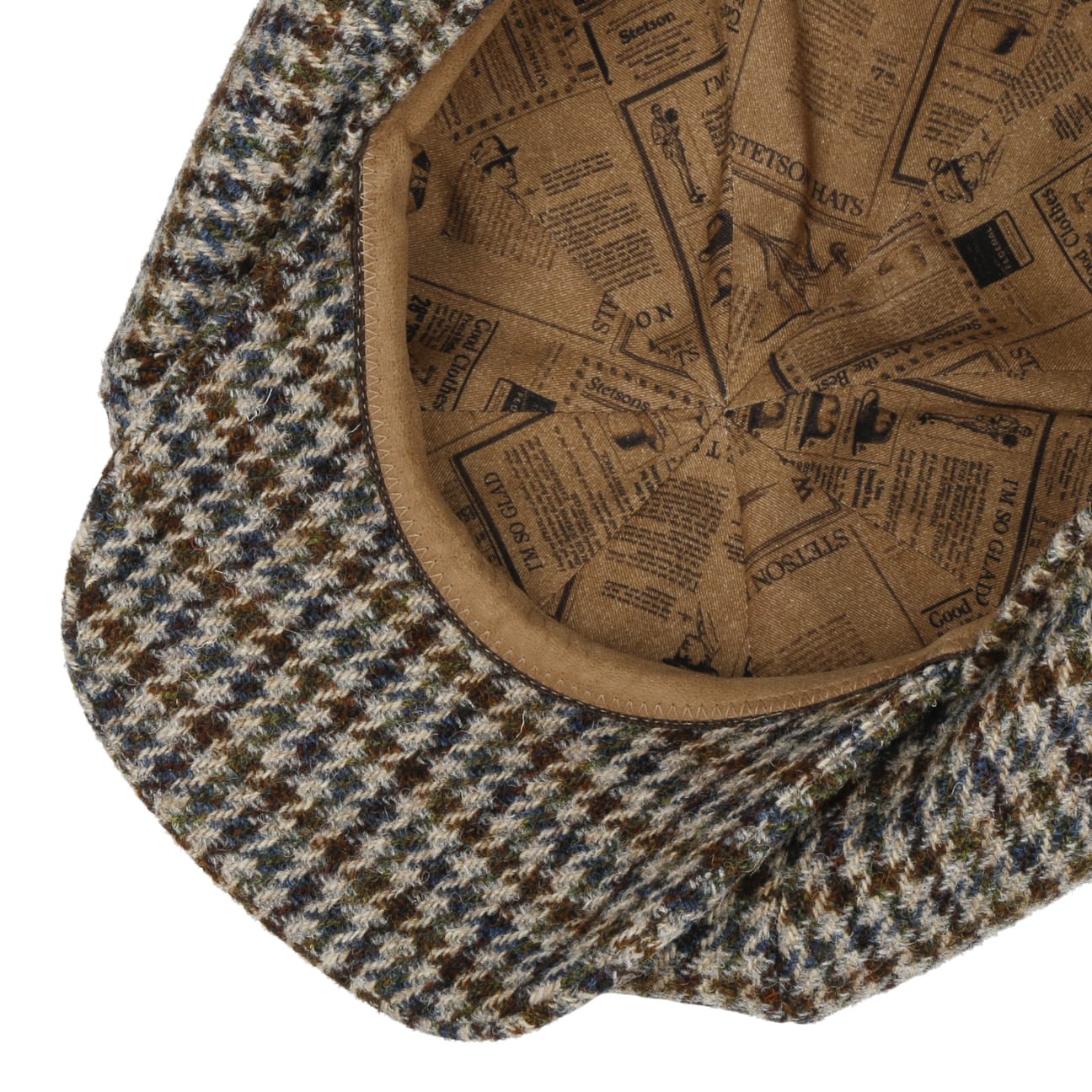 Coppola Hatteras Harris Tweed houndstooth Stetson