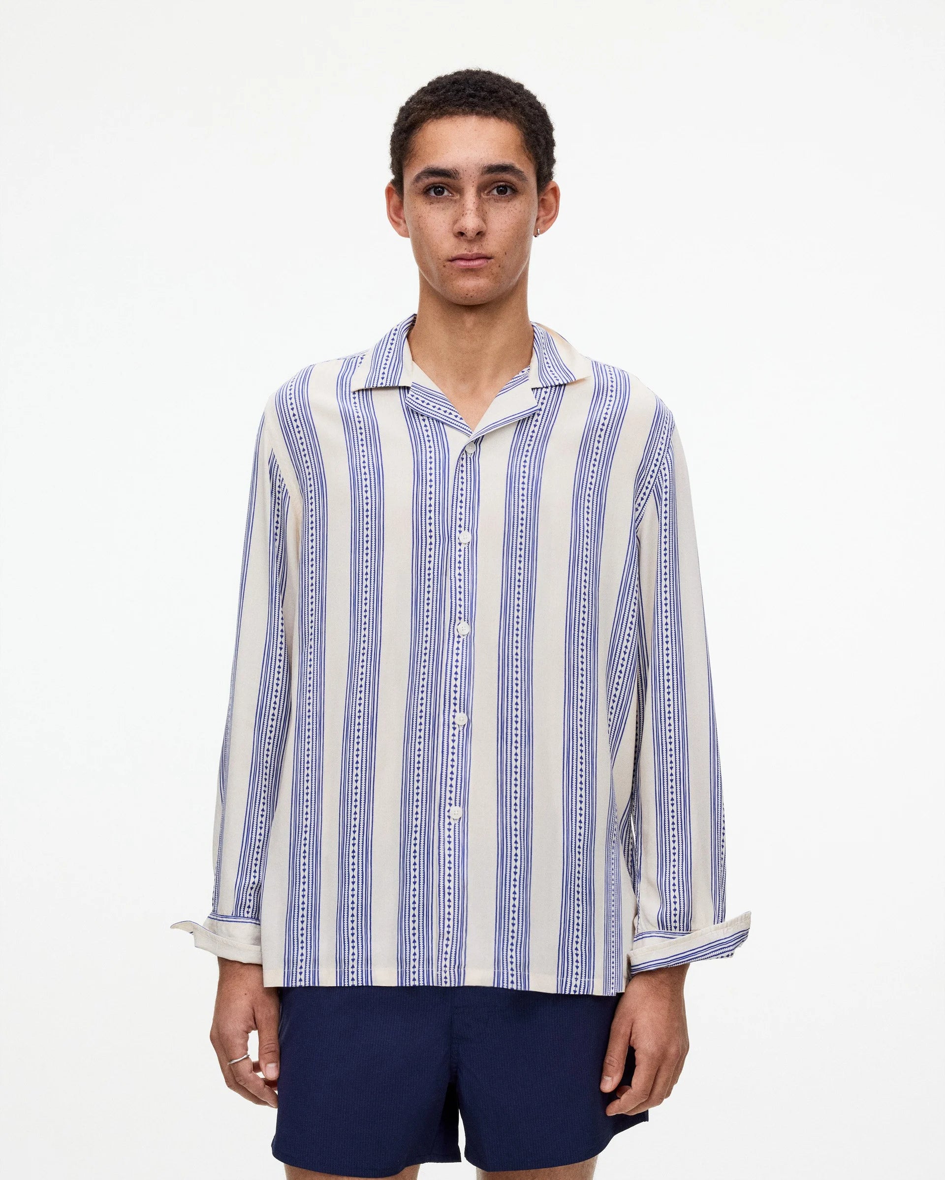 Camicia viscosa Havana manica lunga OAS