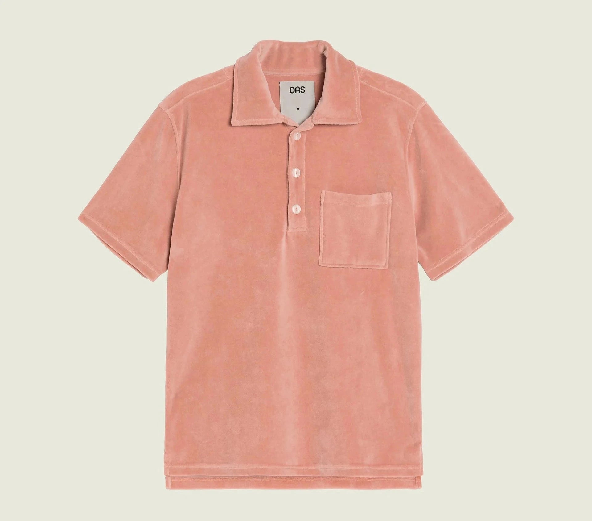 Polo velluto Cameo Girona manica corta rosa OAS