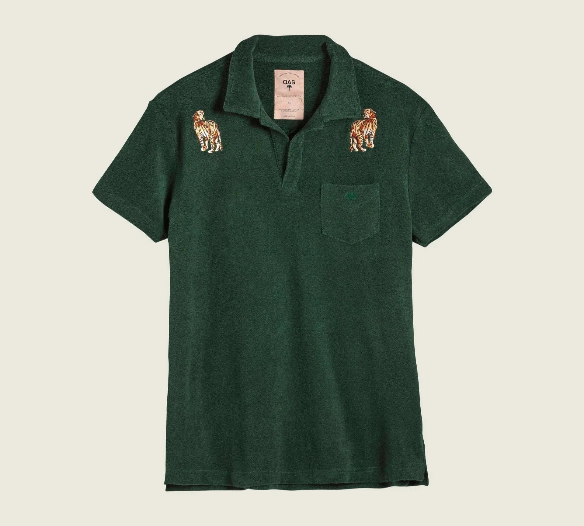 Polo spugna tigre manica corta verde OAS