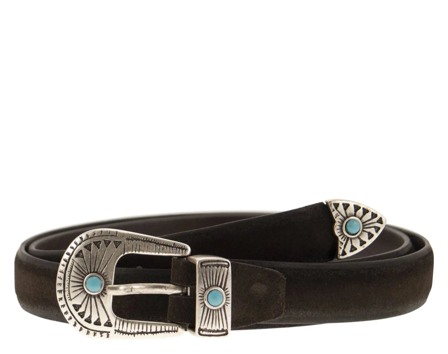 Cintura texana suede moro Monsieur