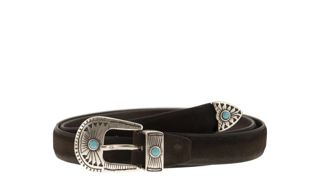 Cintura texana suede moro Monsieur
