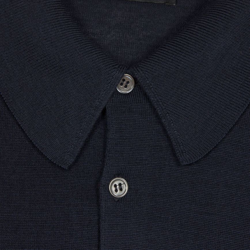 Polo dorset lana manica lunga midnight John Smedley