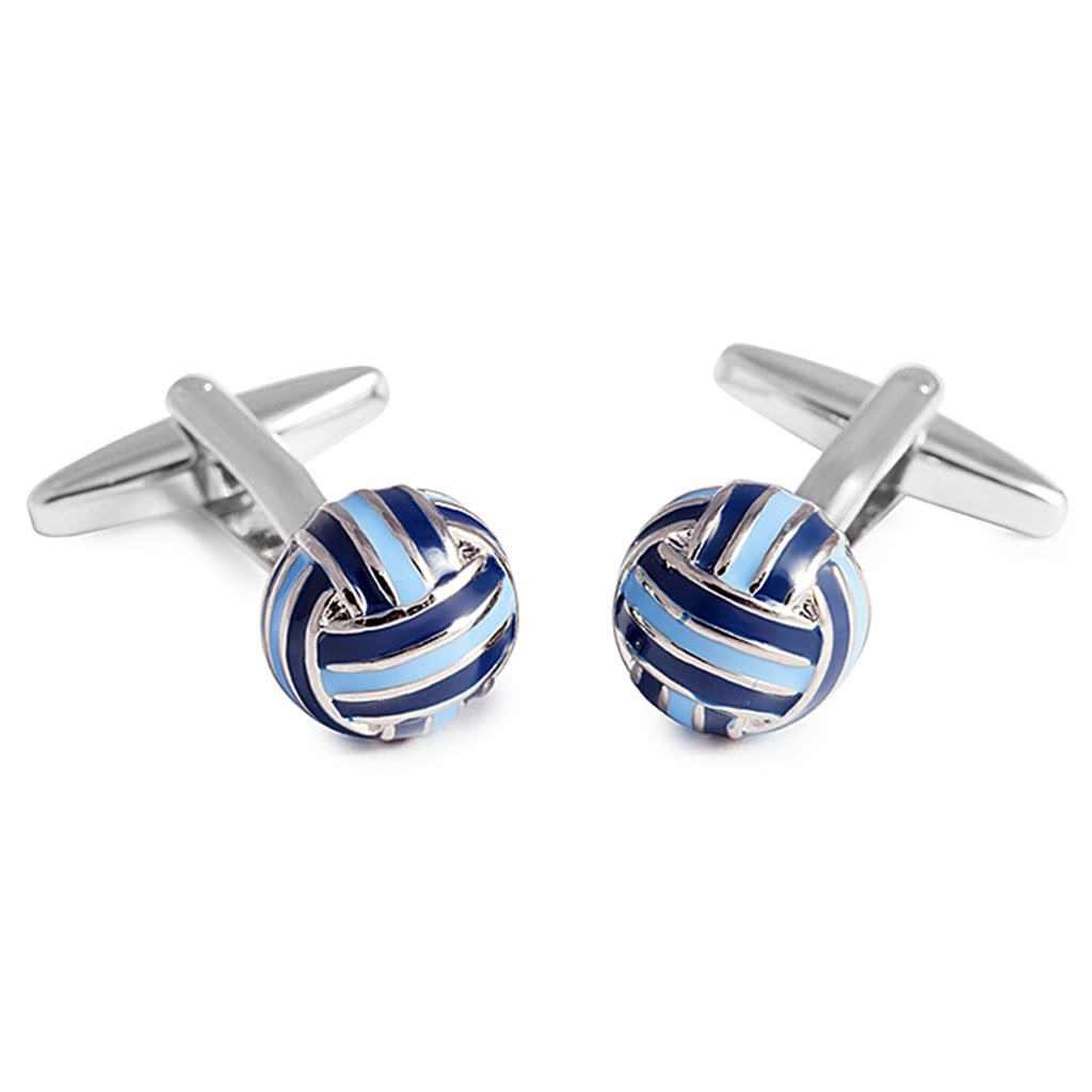 Gemelli tondi smaltati blu azzurro Monsieur