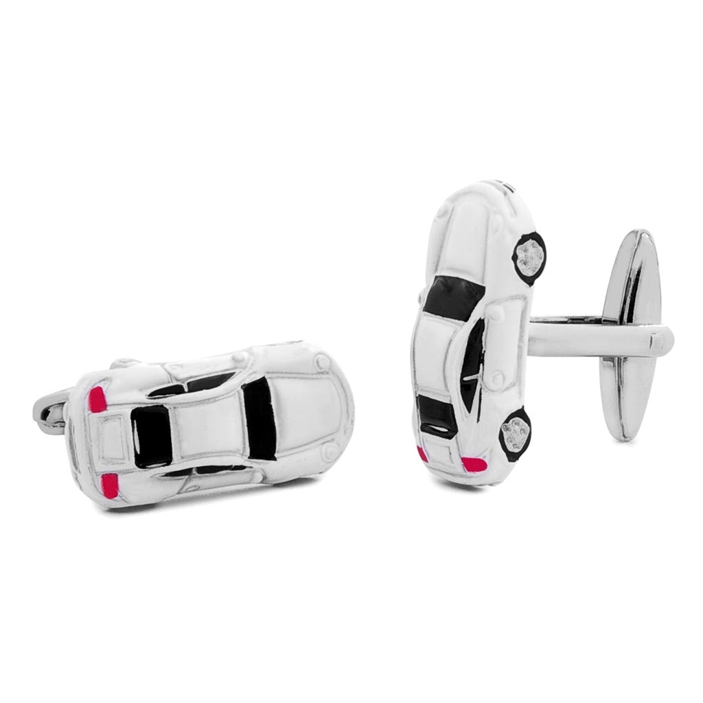 Gemelli macchina sportiva bianca Monsieur