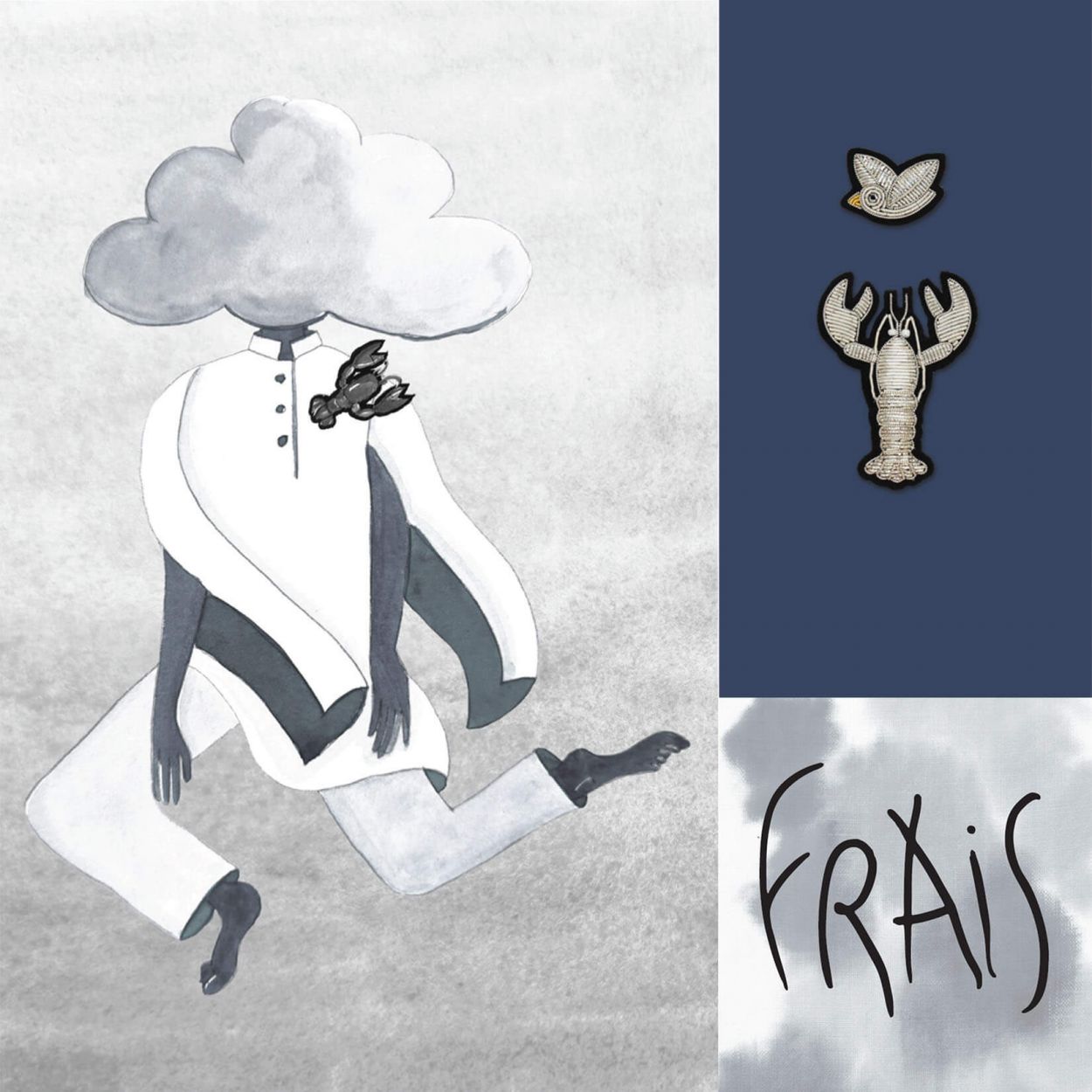 Spilla lobster silver Macon & Lesquoy