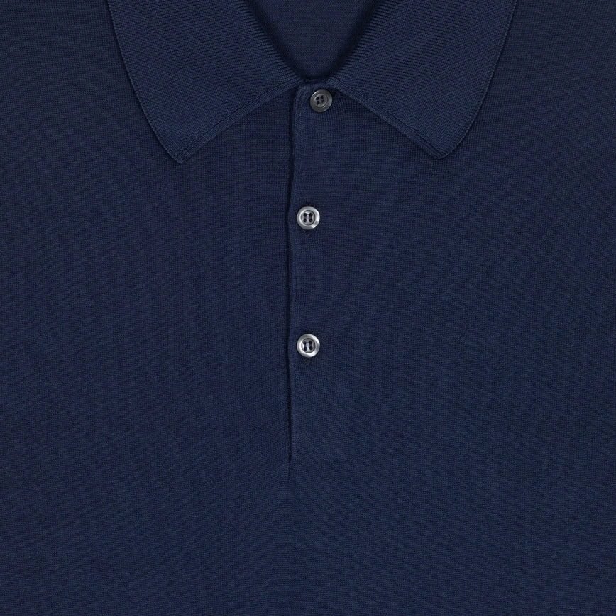 Polo Isis manica corta French navy John Smedley