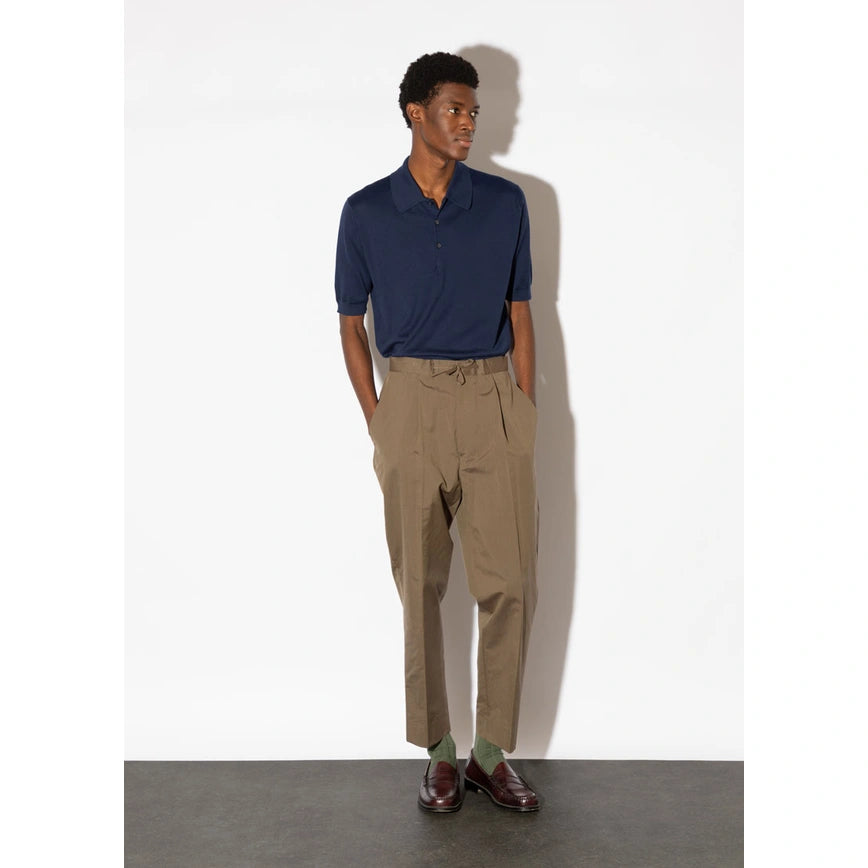 Polo Isis manica corta French navy John Smedley