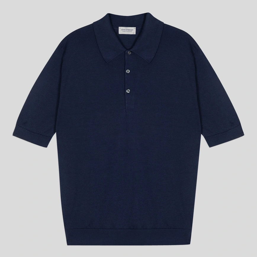 Polo Isis manica corta French navy John Smedley