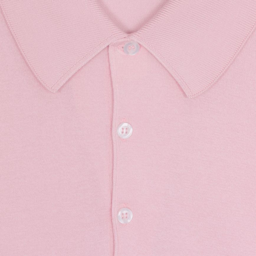 Polo Isis manica corta Mallow Pink John Smedley