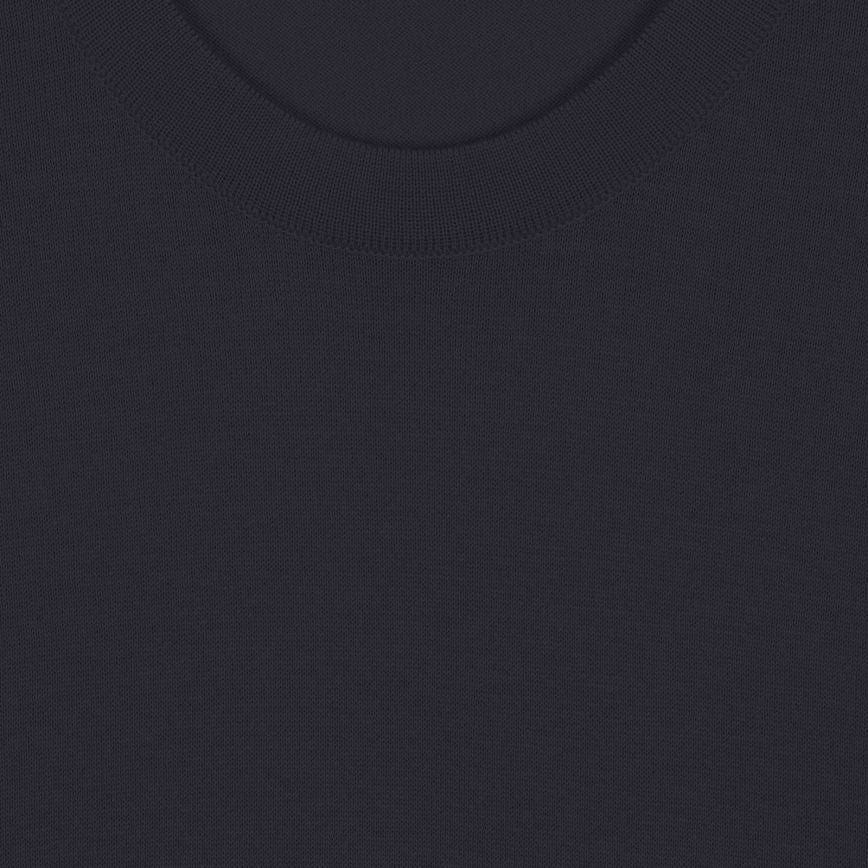 T-shirt girocollo Kempton sea island cotton navy John Smedley