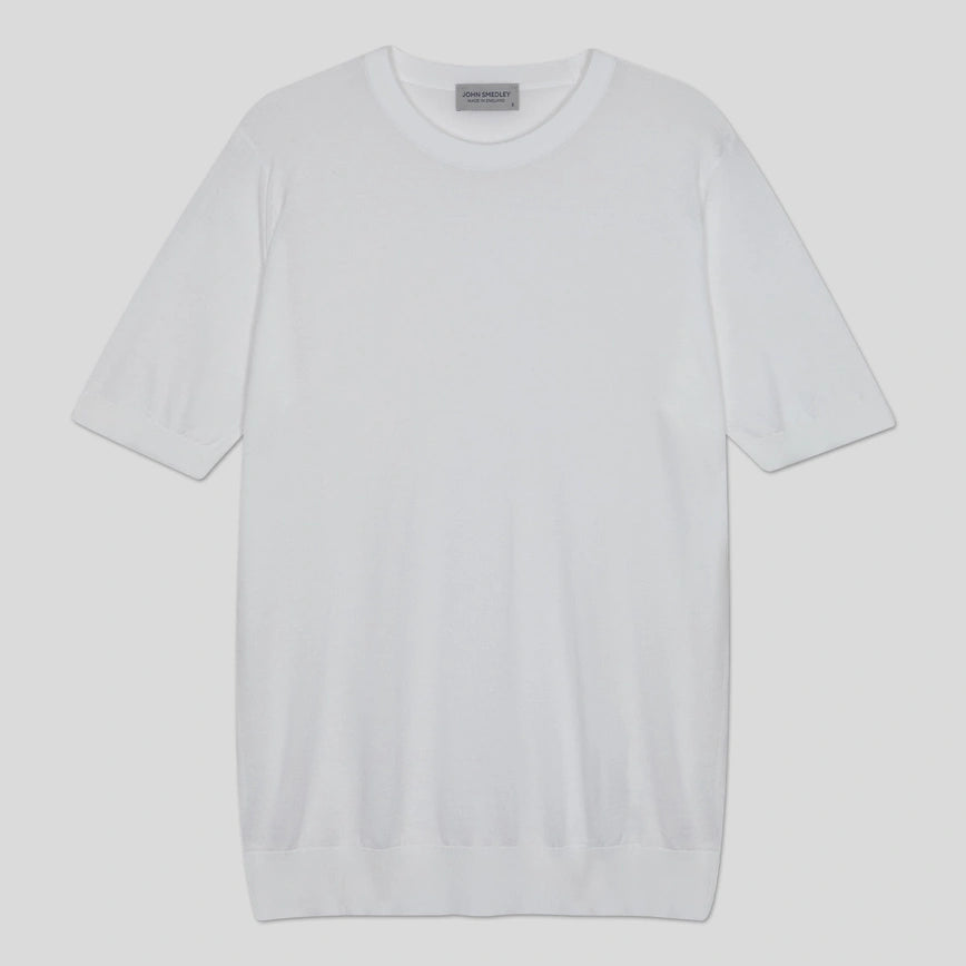 T-shirt girocollo Kempton bianca John Smedley