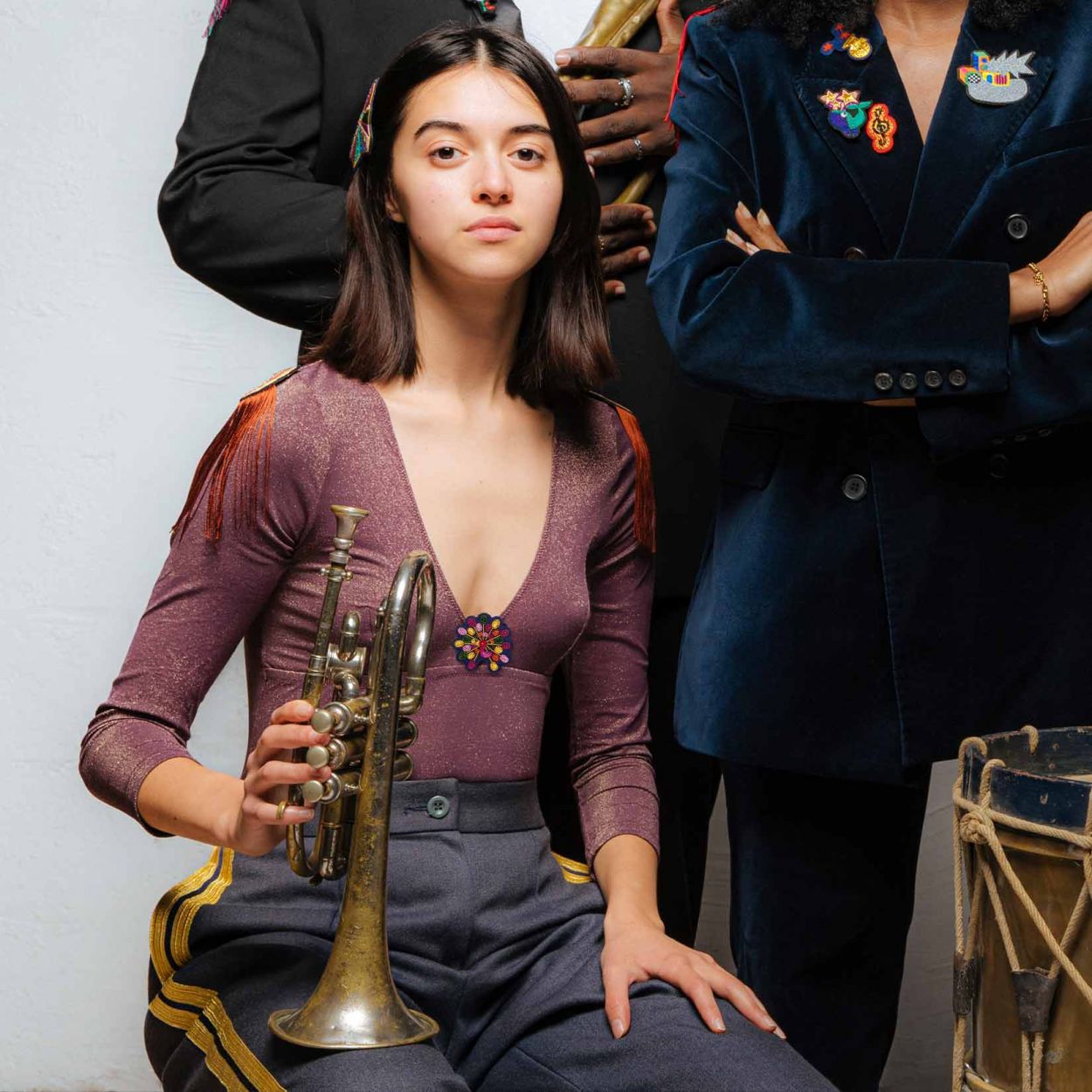 Spilla multicolored peacock Macon & Lesquoy