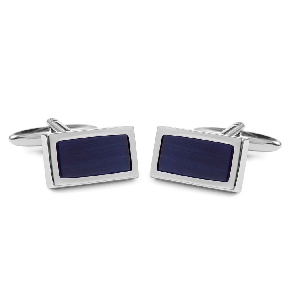 Gemelli rettangolari pietra blu Monsieur