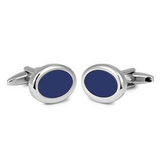 Gemelli ovali pietra blu Monsieur