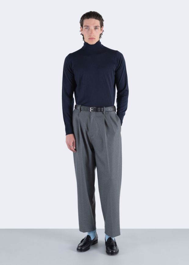Collo alto Richards lana Midnight John Smedley
