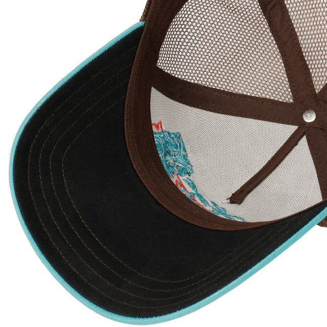 Cappellino Trucker Tiki Lounge turchese moro Stetson