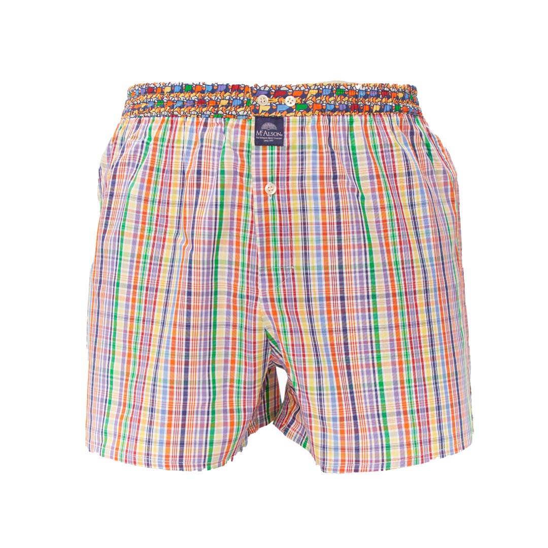 Boxer ciclisti check multicolore McAlson