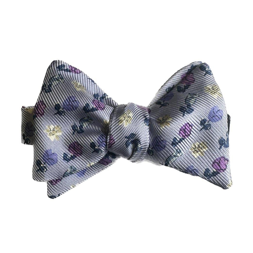 Bow tie floreale lilla seta Le Loir En Papillon - MONSIEUR