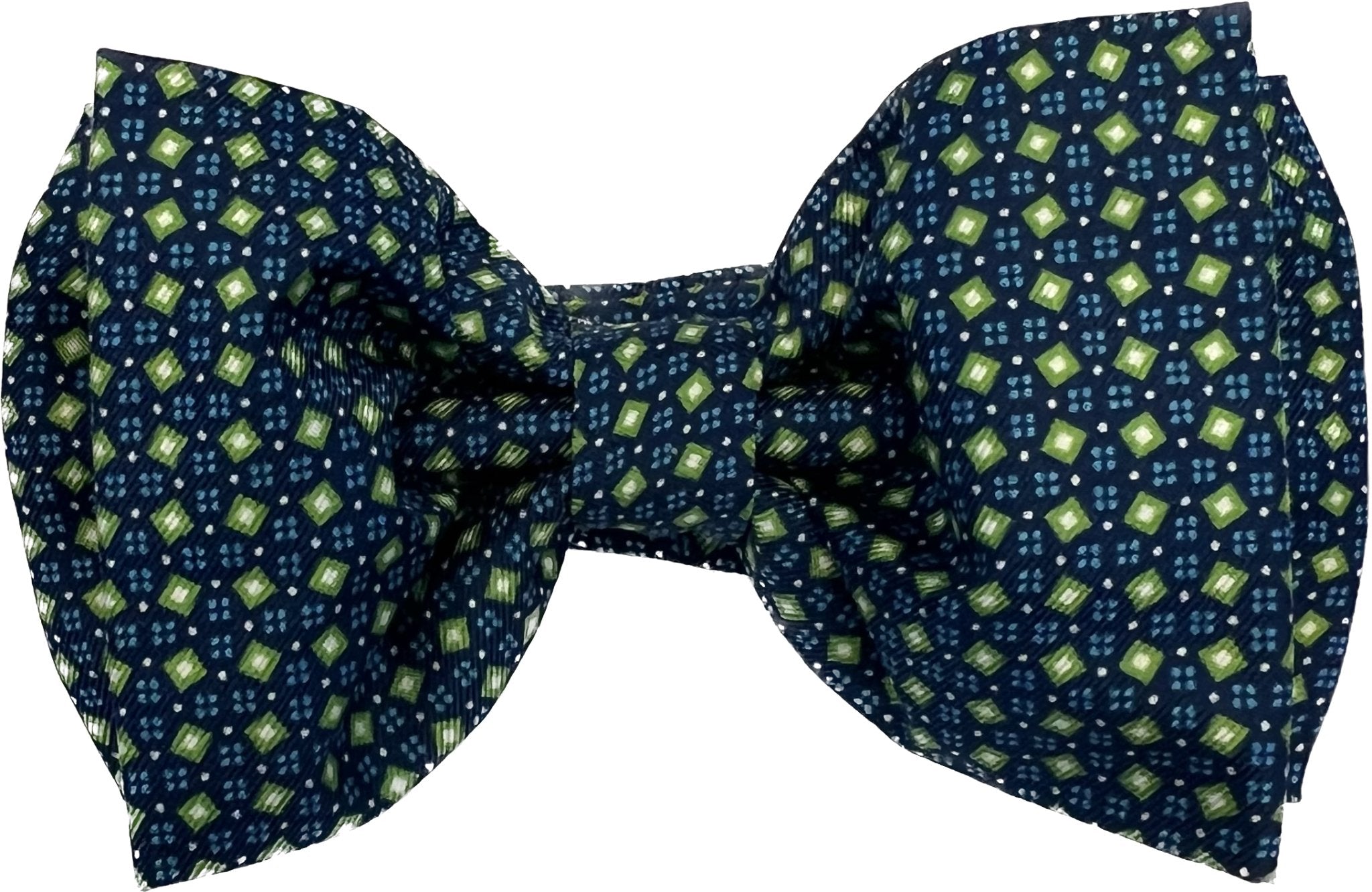 Bow tie seta blu geometrico Monsieur - MONSIEUR