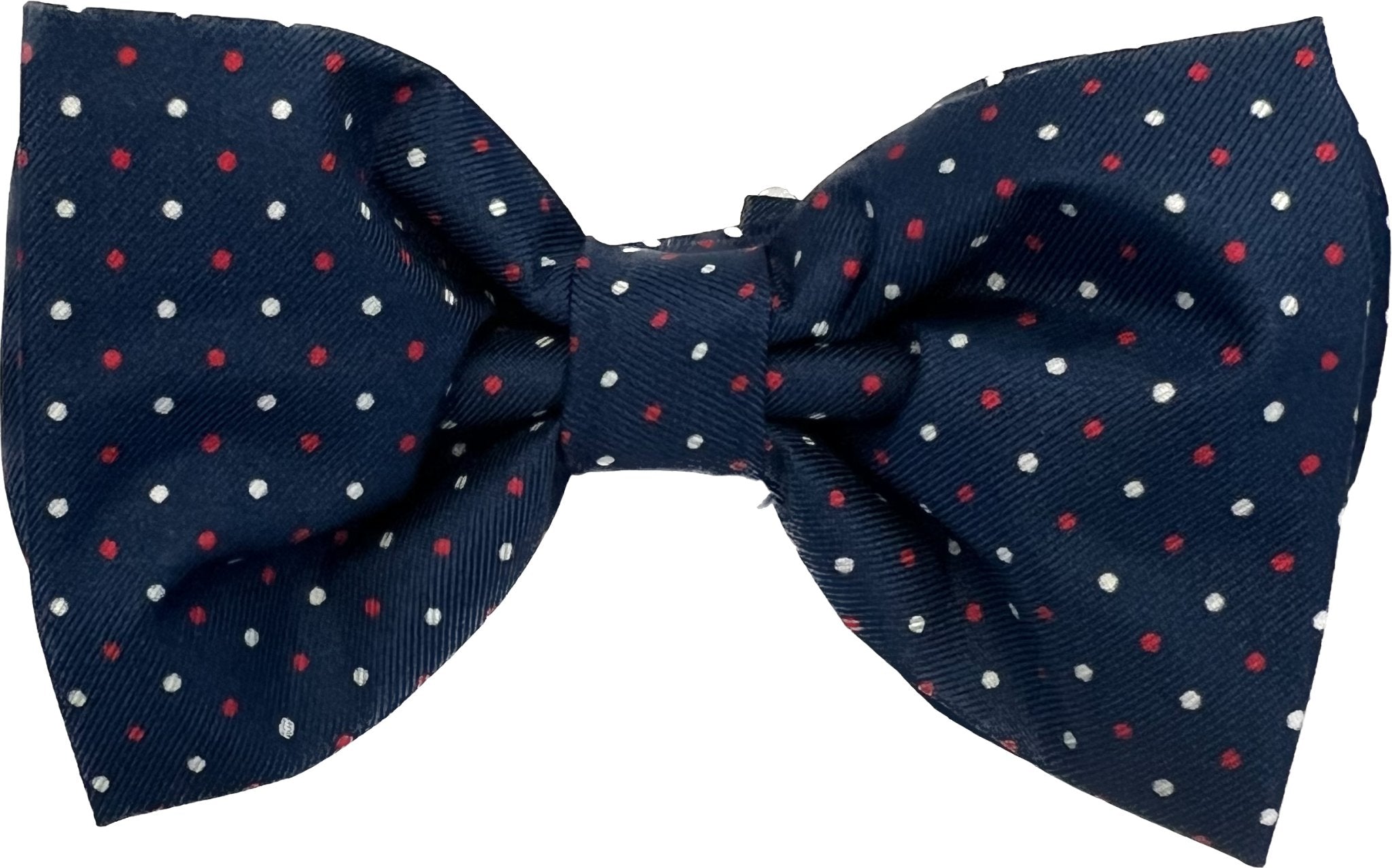 Bow tie seta blu multi pois Monsieur - MONSIEUR