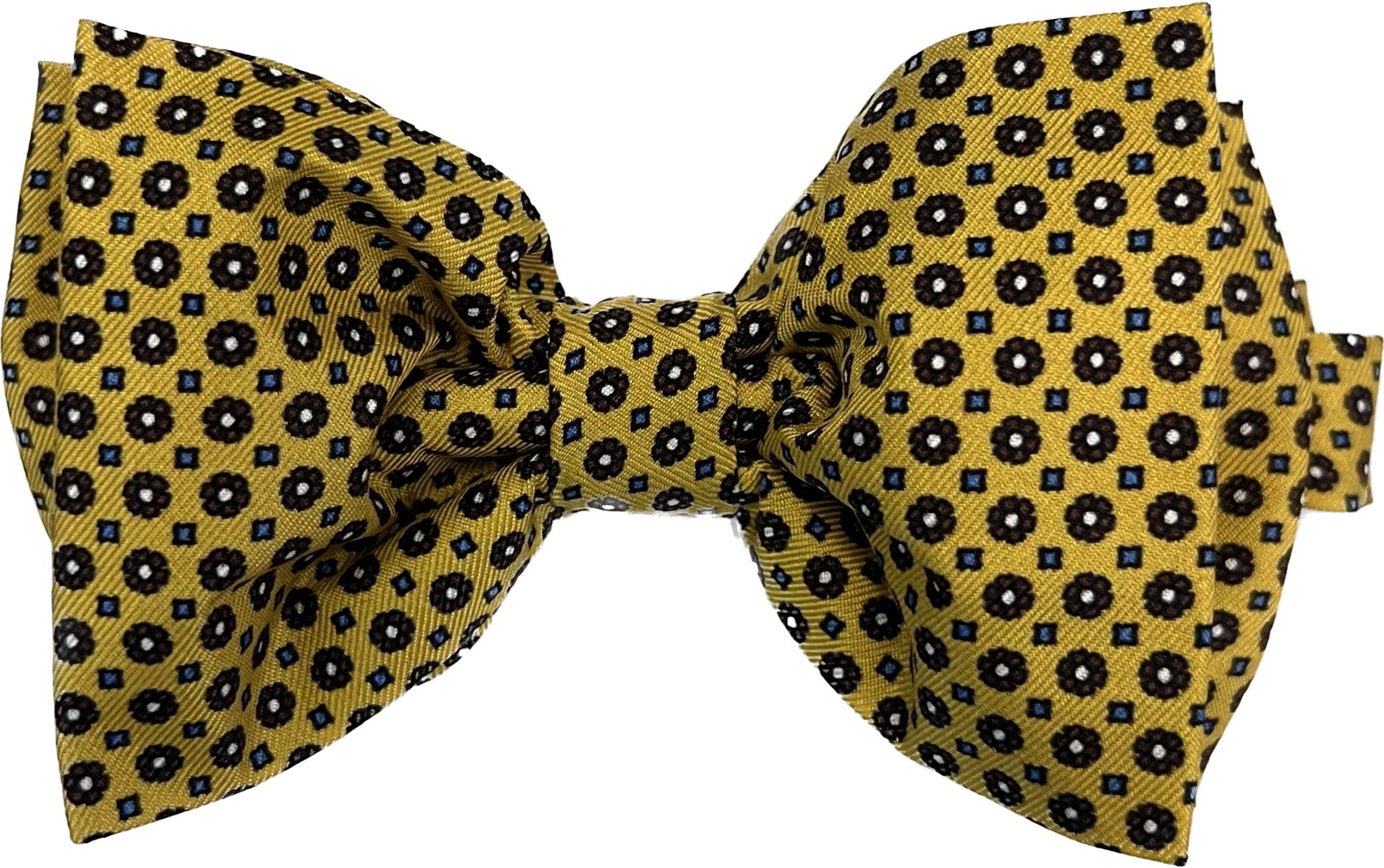 Bow tie seta giallo fantasia cravatta Monsieur - MONSIEUR