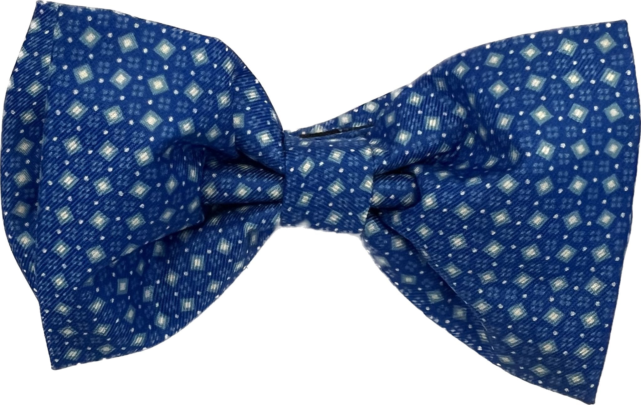 Bow tie seta light blue disegno geometrico Monsieur - MONSIEUR