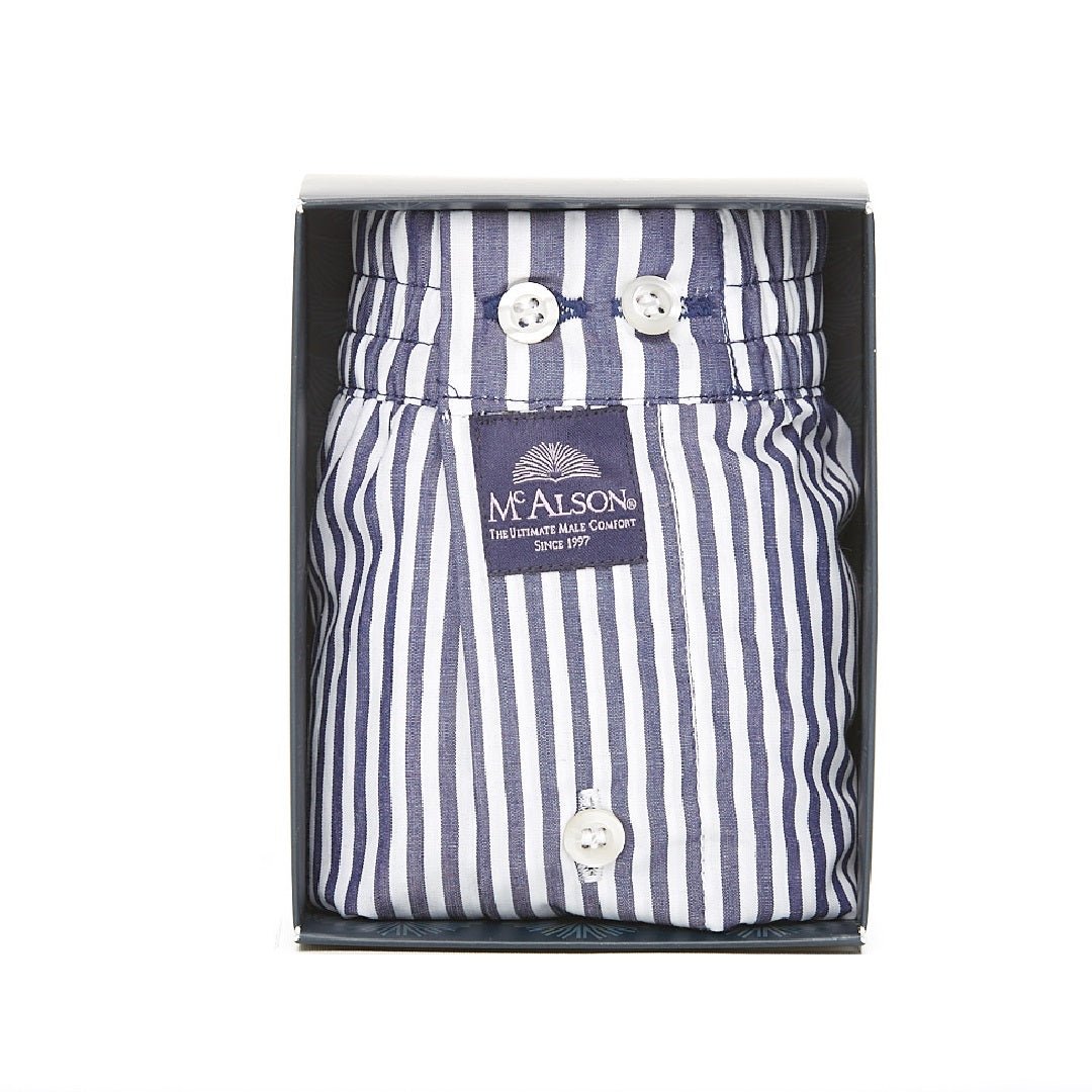 Boxer rigato navy McAlson - MONSIEUR