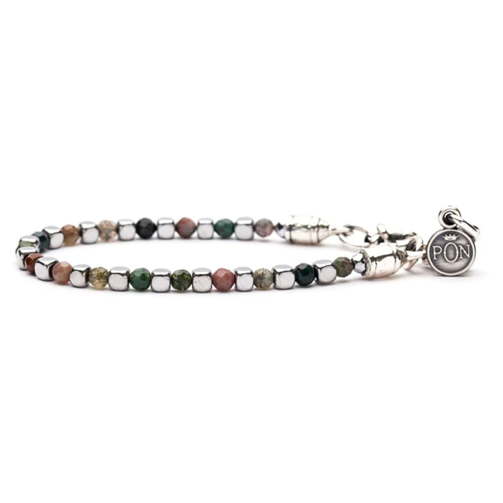 Bracciale cubetto ematite camouflage PON - MONSIEUR