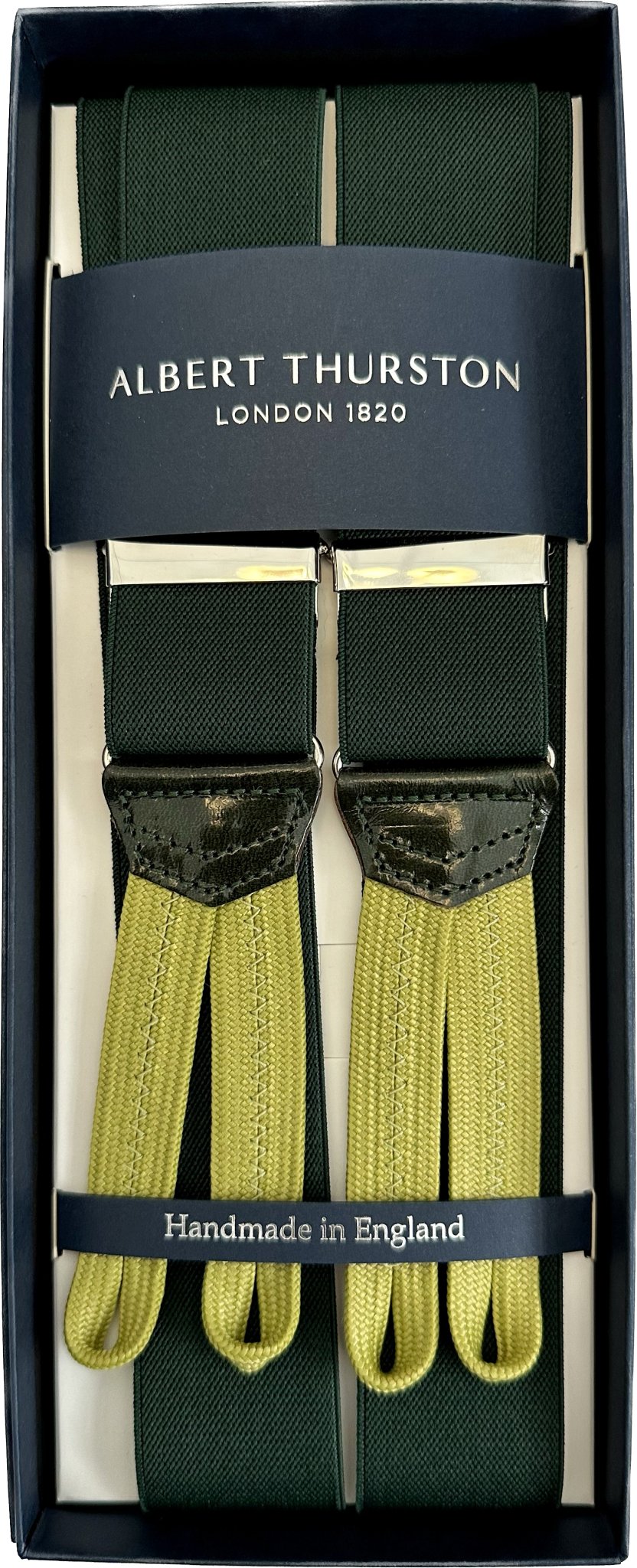Bretelle elastico verde Albert Thurston - MONSIEUR