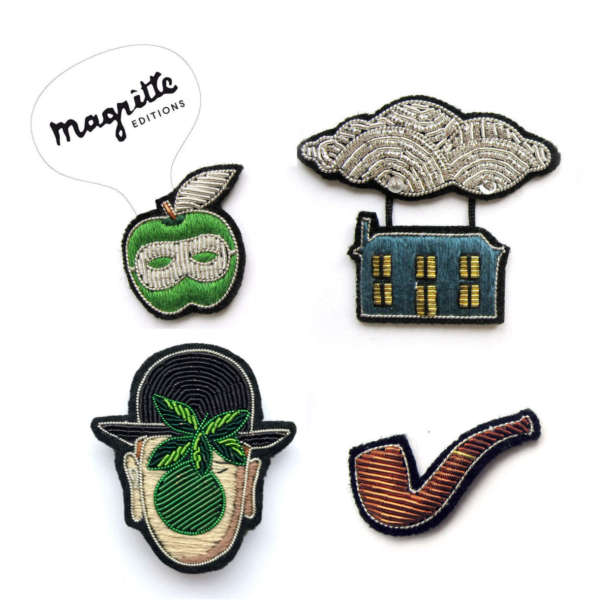 Spilla Apple Face Magritte Limited Edition Macon & Lesquoy