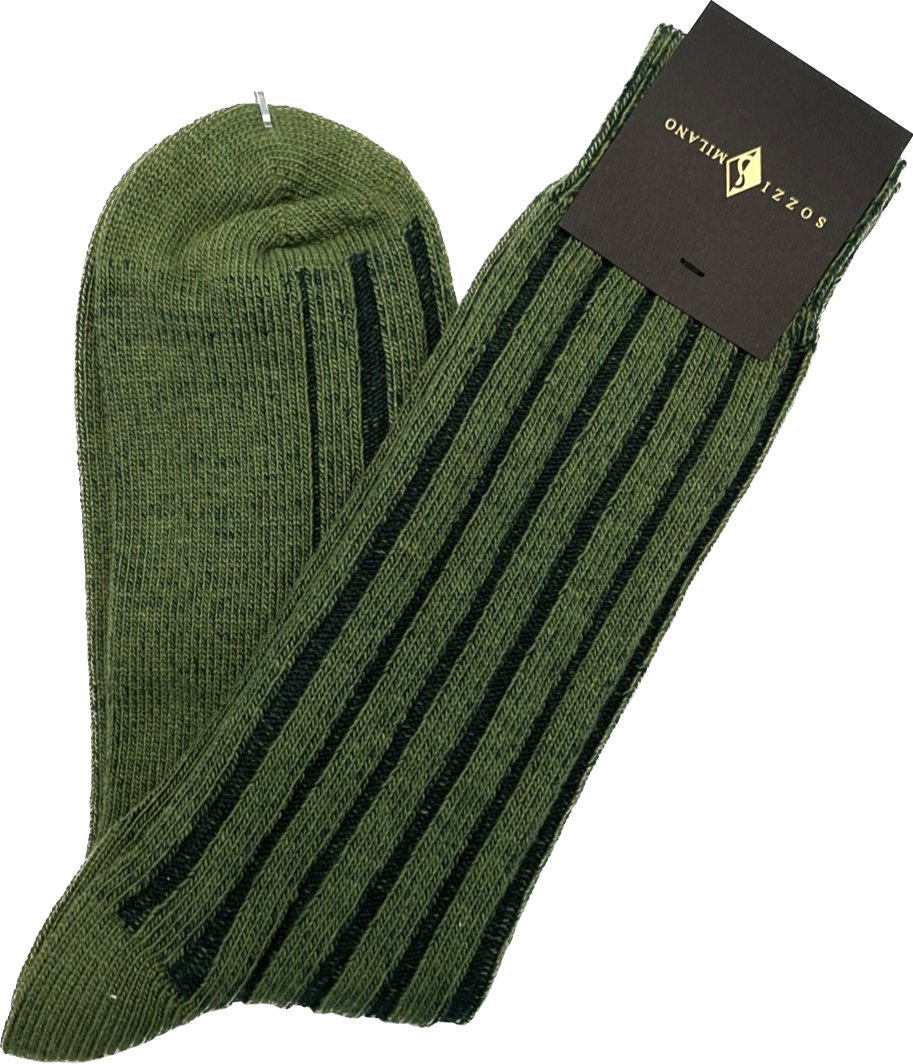 Calze corte costa vanisè cashmere verde Sozzi - MONSIEUR