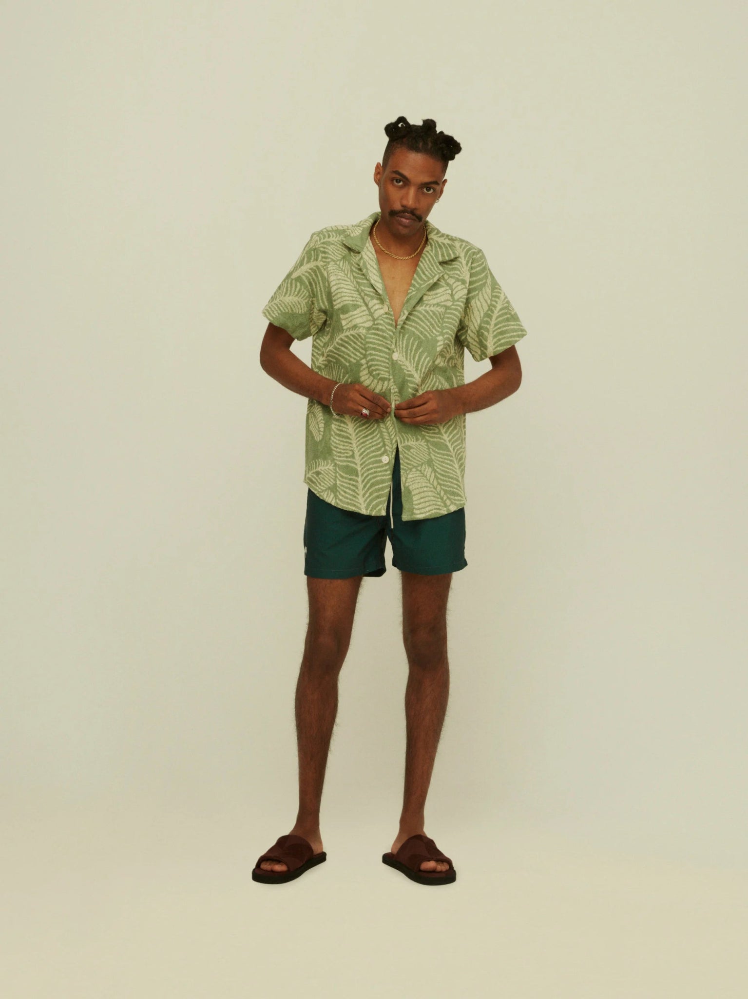 Camicia spugna foglia banano OAS - MONSIEUR