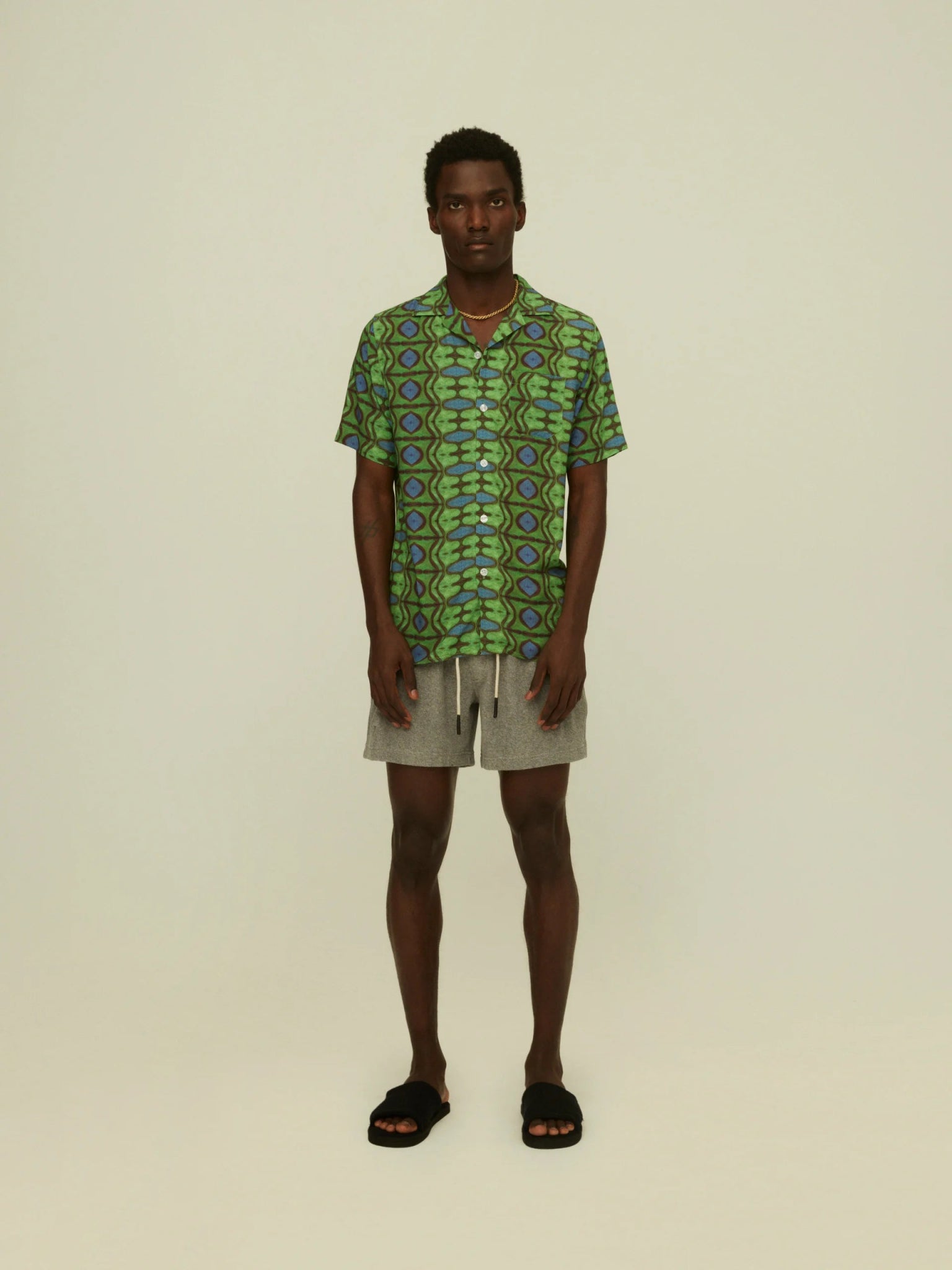 Camicia viscosa emerald blues OAS - MONSIEUR